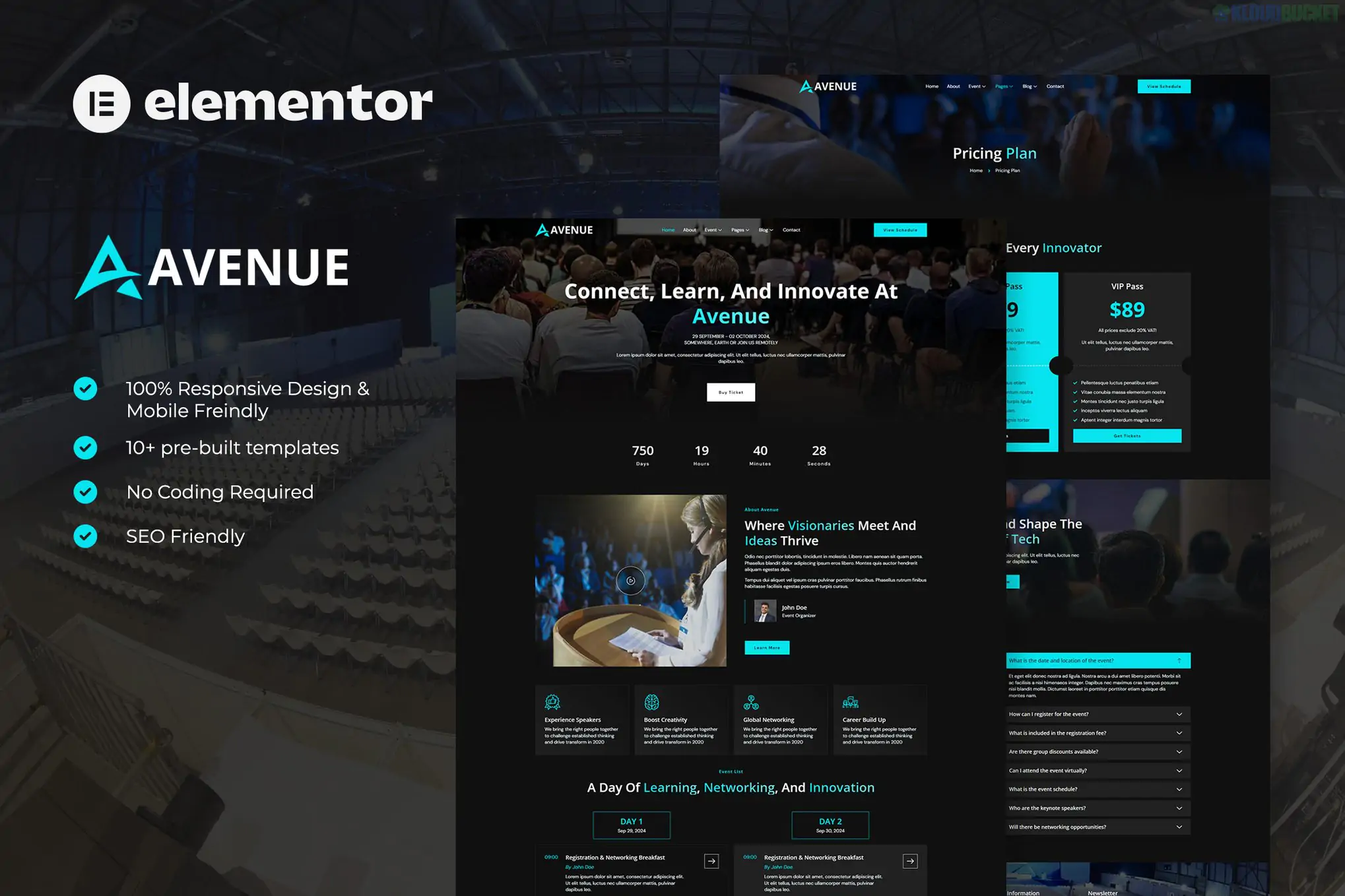 Avenue - Event & Conference Elementor Template Kit