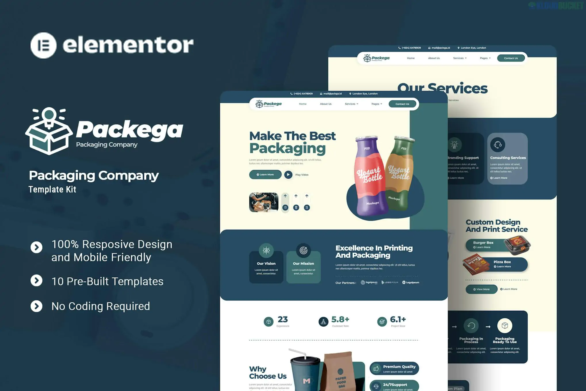 Packega - Packaging Company Elementor Template Kit 1.3.2