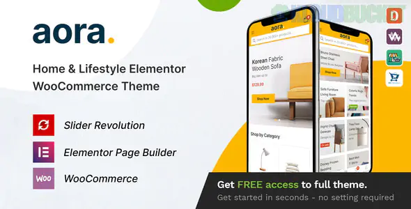 Aora | Home & Lifestyle Elementor WooCommerce Theme 1.3.7