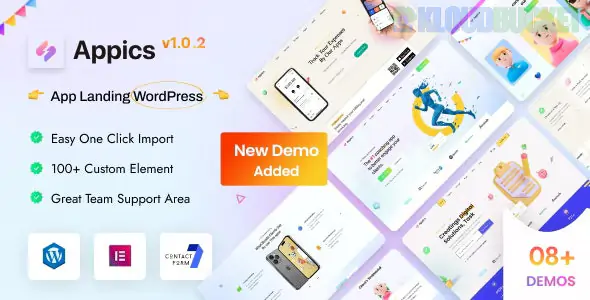 Appics - App Landing Page WordPress Theme 1.0.2