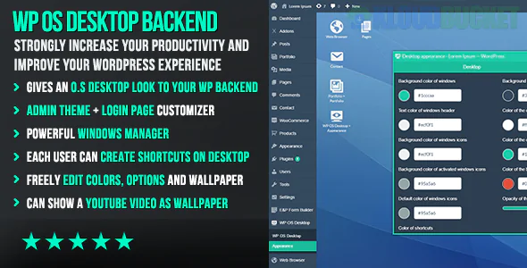 WP OS Desktop Backend - More than a Wordpress Admin Theme 1.16