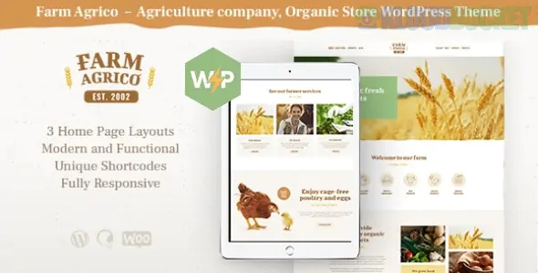 Farm Agrico Theme | Agricultural Business & Organic Food WordPress Theme 1.3.7