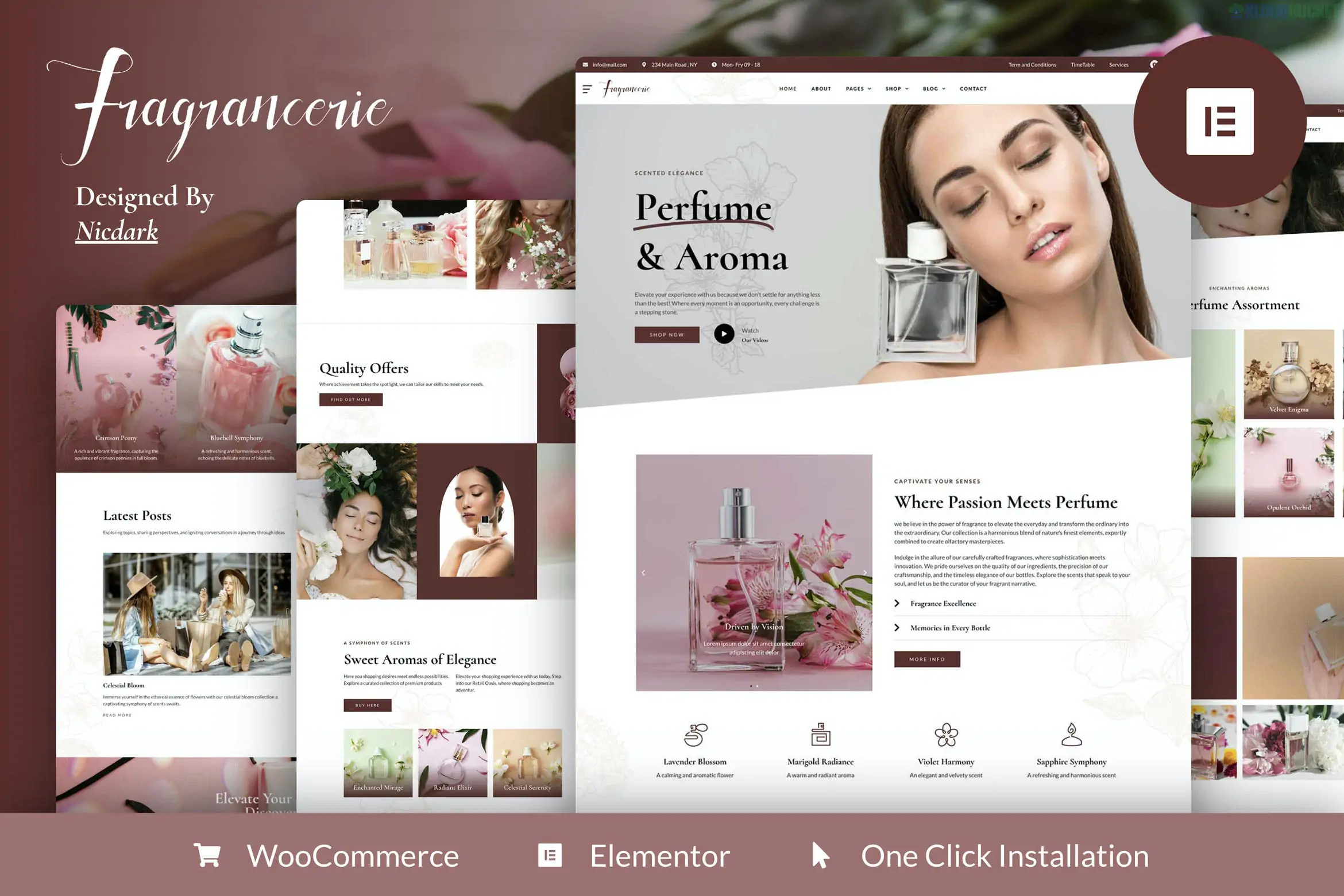 Fragrancerie - Perfume & Cosmetic Shop Elementor Pro Template Kit 1.1.1