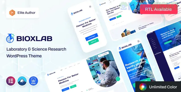 Bioxlab - Laboratory & Science Research WordPress Theme 1.1.4