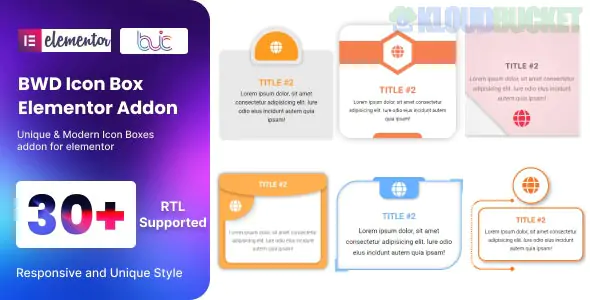 BWD Icon Box addon for elementor