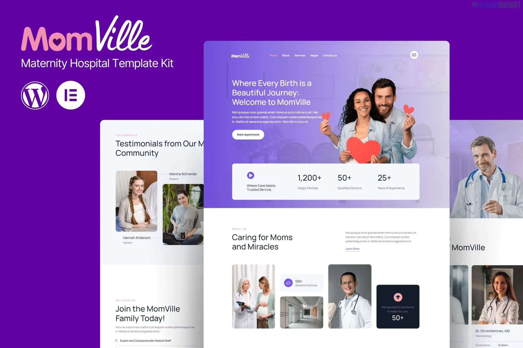 MomVille - Maternity Hospital Elementor Kit Template 1.1.1