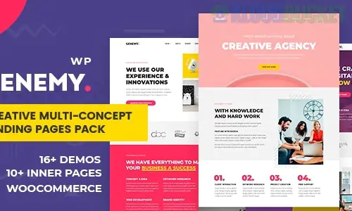 Genemy - Creative Multi Concept Landing Pages Pack With Page Builder 1.7.1