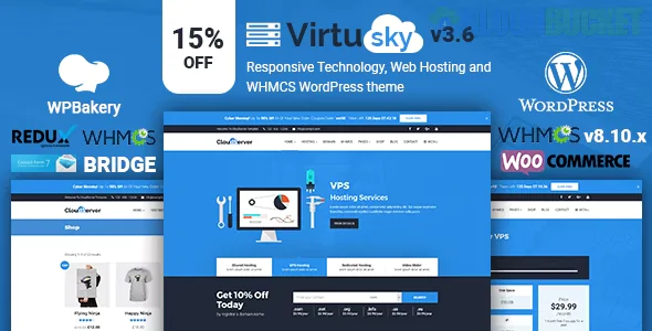 VirtuSky | Responsive Web Hosting and WHMCS WordPress Theme 3.6