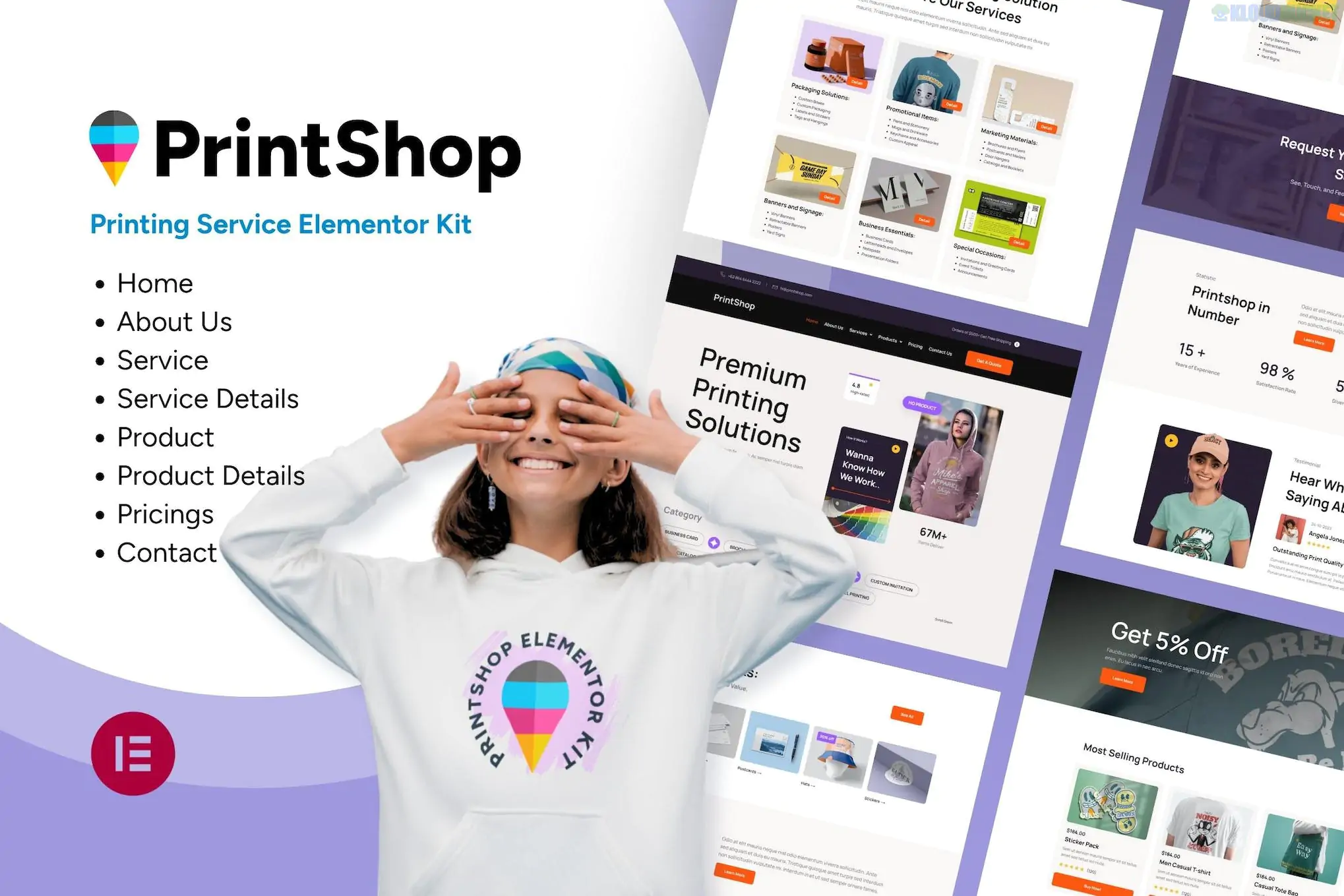 Printshop - Printing Business Elementor Template Kit