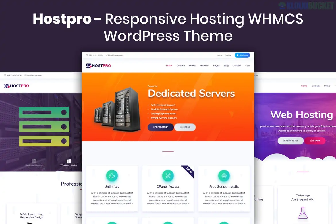 Hostpro - Responsive Hosting WHMCS WordPress Theme 1.0