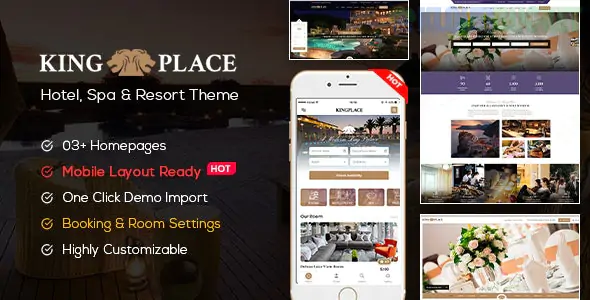 KingPlace - Hotel Booking, Spa & Resort WordPress Theme (Mobile Layout Ready) 1.2.16