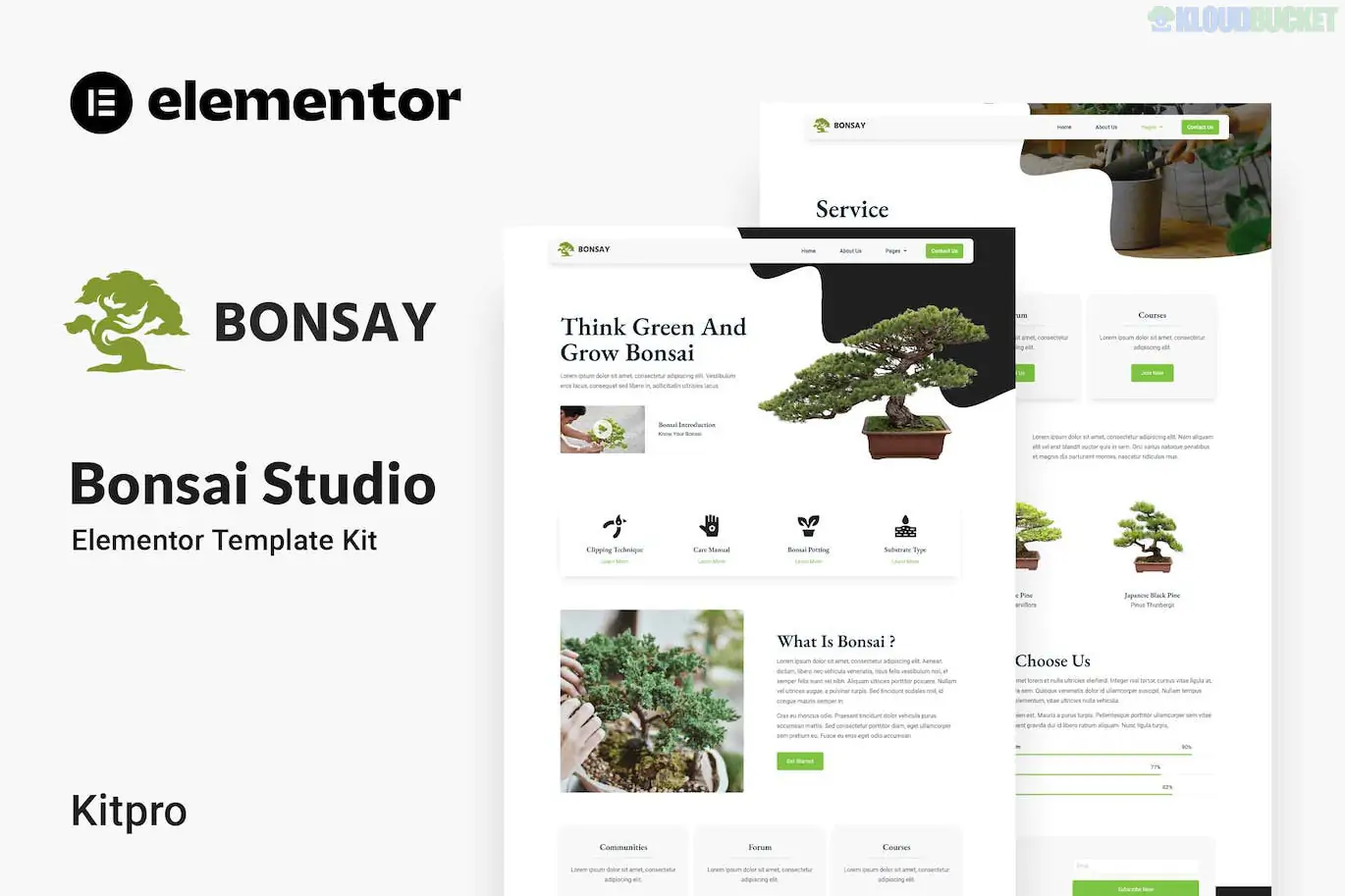 Bonsay - Bonsai Studio Elementor Template Kit