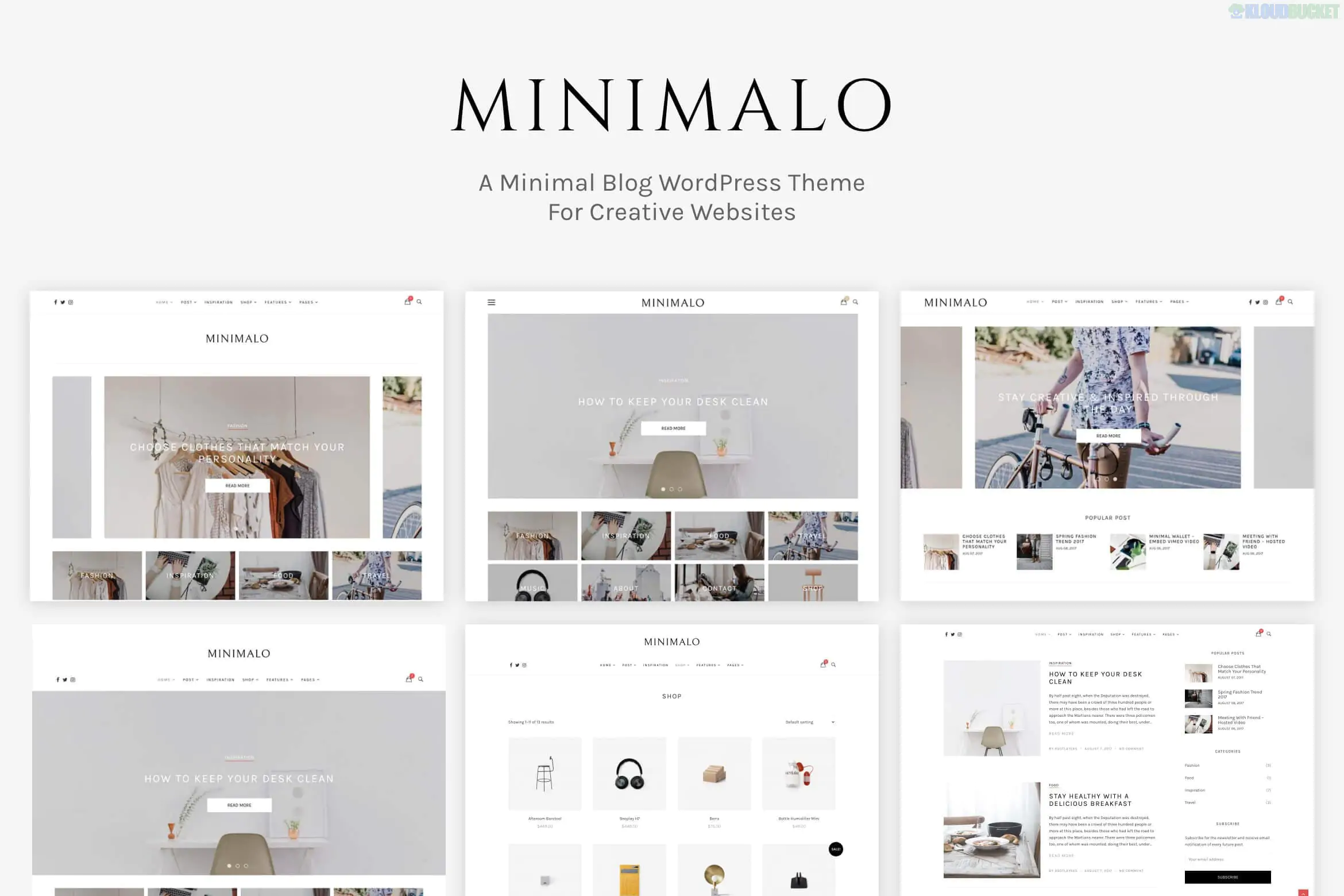 Minimalo - A Minimal Blog WordPress Theme for Creative Websites 1.0.8