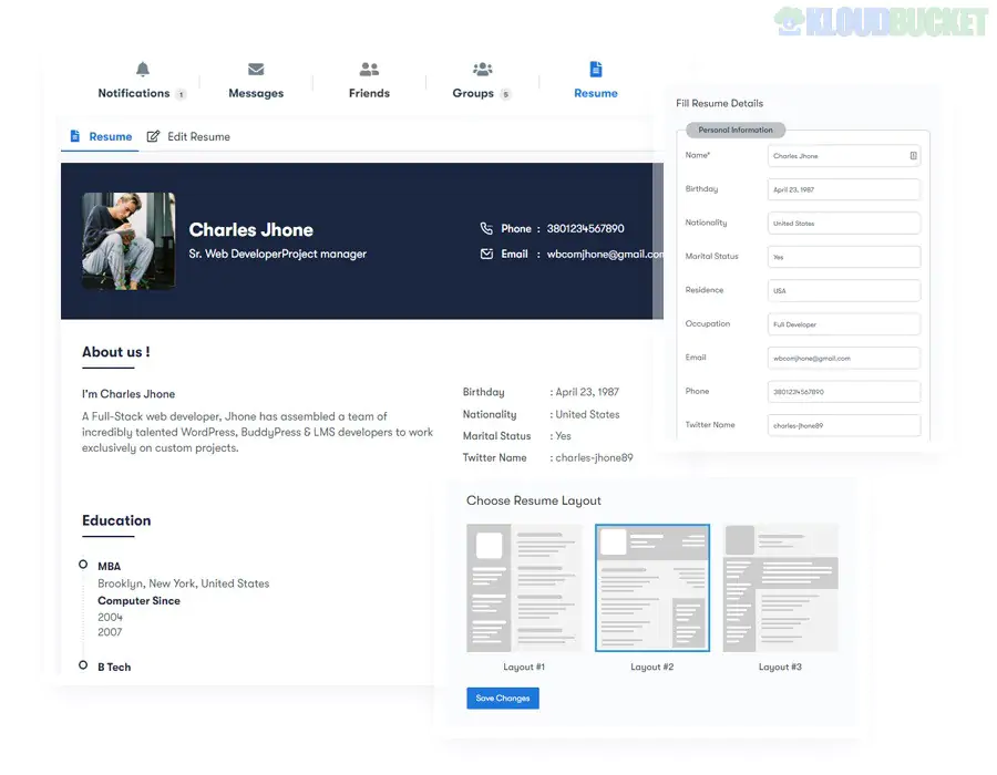 BuddyPress Resume Manager 2.3.5