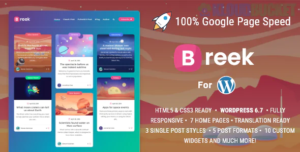 Breek | Minimal Lightweight Masonry AMP Theme for WordPress 4.1.0