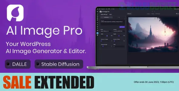 AI Image Pro - WordPress AI Image Generator & Editor, DALLE & Stable Diffusion 2.6