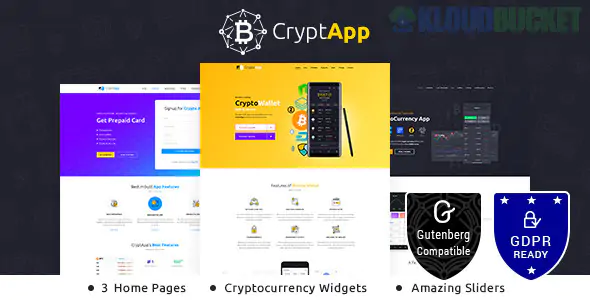 CryptApp Landing Page - Cryptocurrency Landing Page Theme 3.2