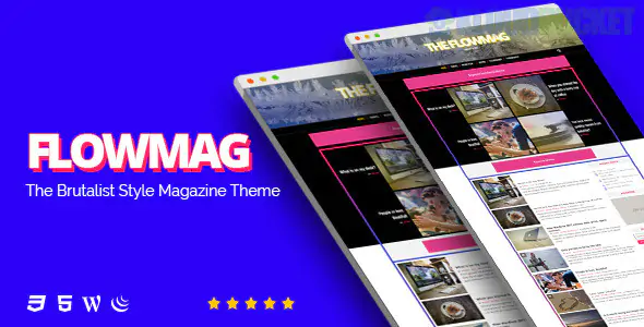 FlowMag - Brutalist WordPress Magazine Theme