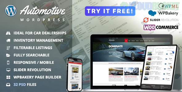 Automotive Theme Car Dealership Business WordPress Theme 13.3.3