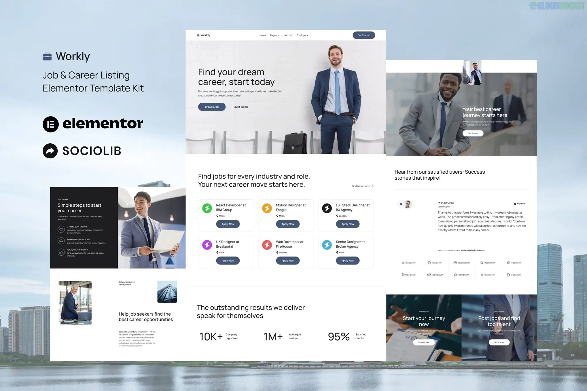 Workly - Job Listing & Career Recruitment Elementor Template Kit 1.0.1