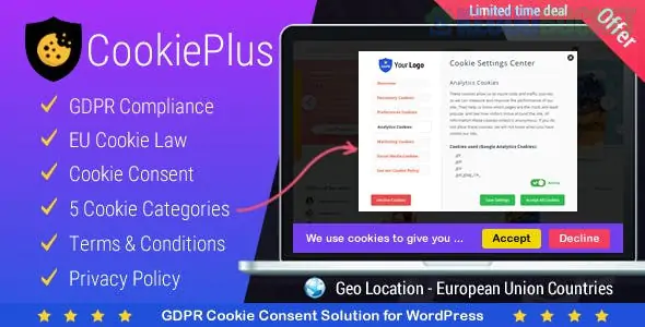 Cookie Plus - GDPR Cookie Consent Solution for WordPress 1.6.3