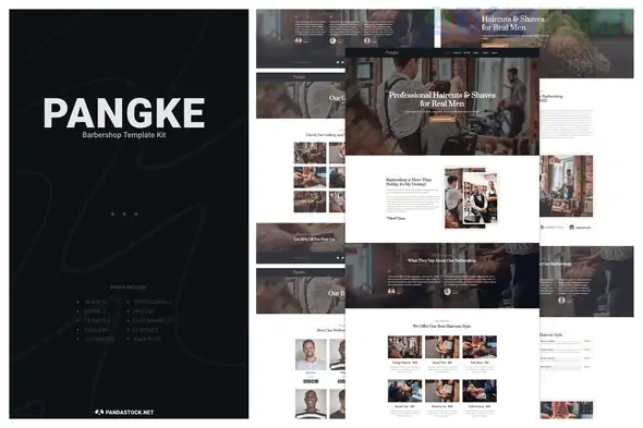 Pangke - Barbershop Elementor Template Kit