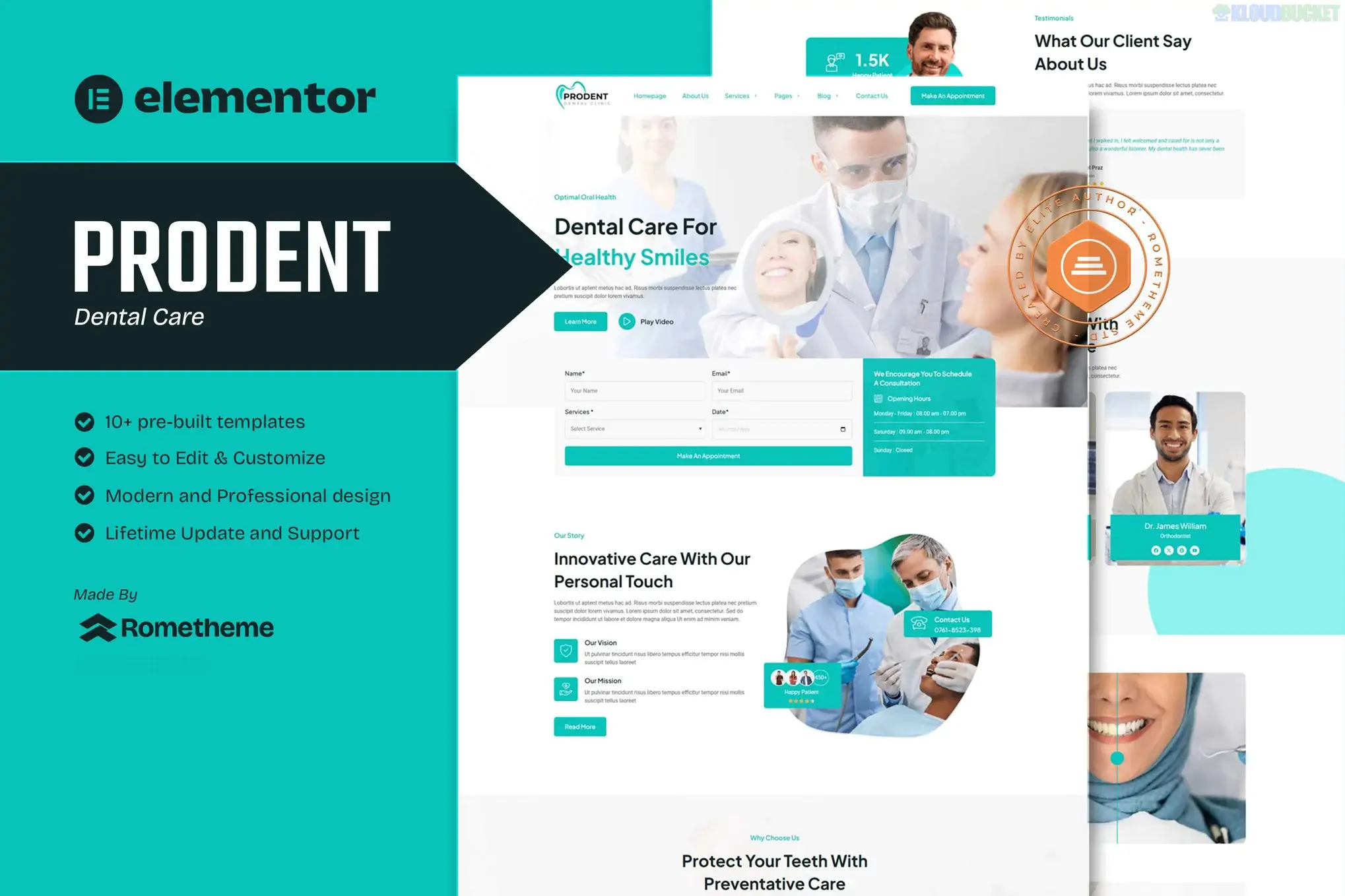 Prodent - Dentist Dental Care Elementor Template Kit 1.2.1