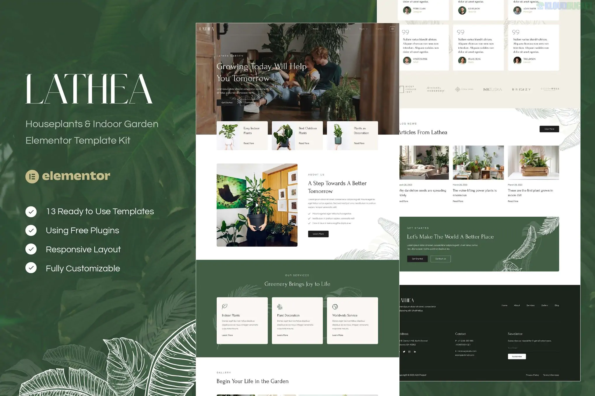 Lathea - Houseplants & Indoor Garden Elementor Template Kit 2.1.1