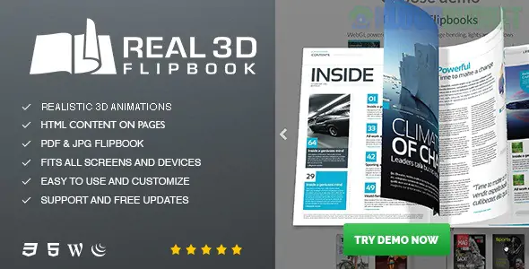 Real3D FlipBook WordPress Plugin By CreativeinterctiveMedia 4.9.8