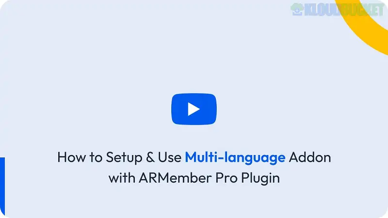 ARMember Multi-Language Addon 1.0