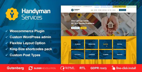 Handyman Services - Construction & Renovation WordPress Theme 1.2.8