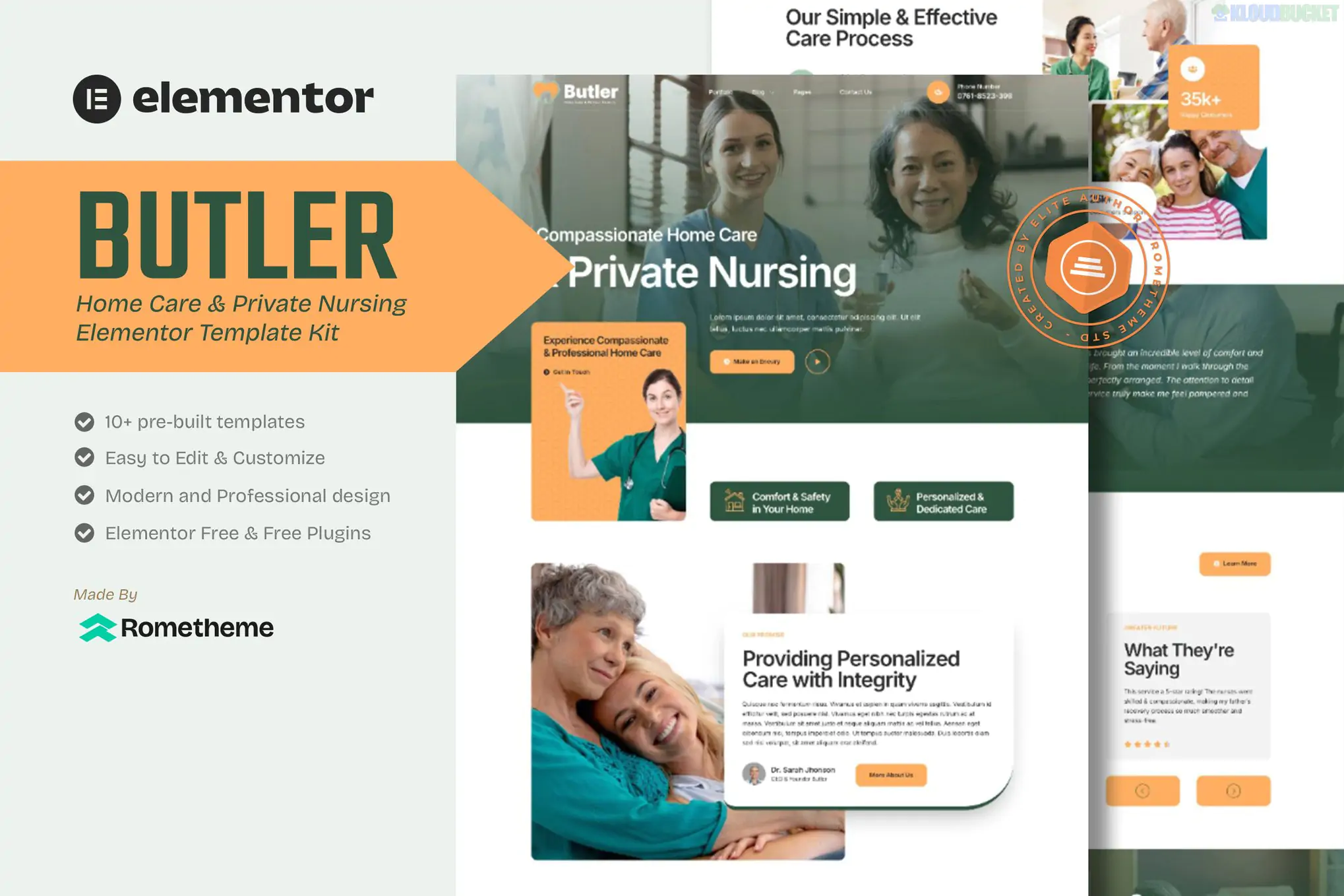 Butler - Home Care & Private Nursing Elementor Template Kit