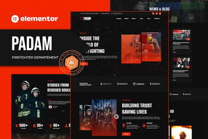 Padam - Firefighter Departement Elementor Template Kit 1.1.1