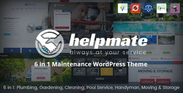Helpmate - 6 in 1 Maintenance WordPress Theme 1.1.4