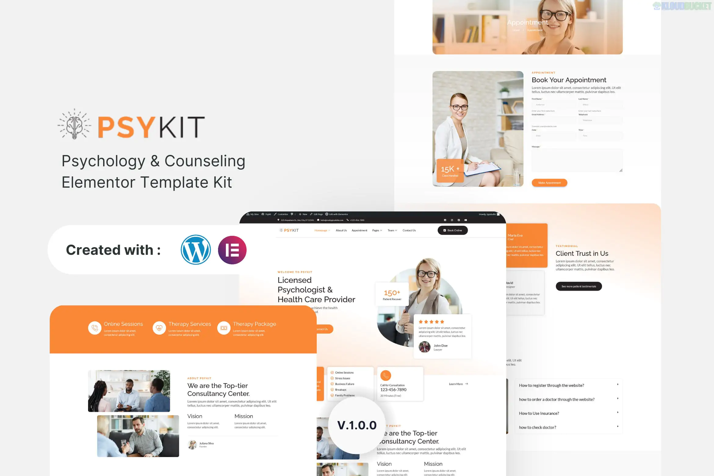 Psykit - Psychology & Counseling Elementor Template Kit