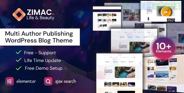 Zimac - Multi Author Publishing WordPress Theme 1.0