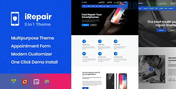 iRepair - Mobile & Electronic Repair WordPress Theme 3.0.0