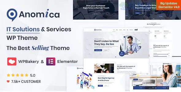 Anomica - IT Solutions and Services WordPress Theme 5.8
