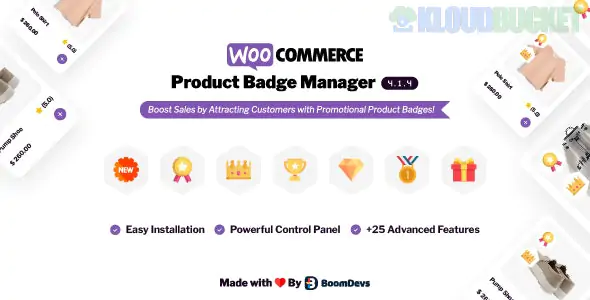 WooCommerce Product Badge Manager By BoomDevs 4.1.5