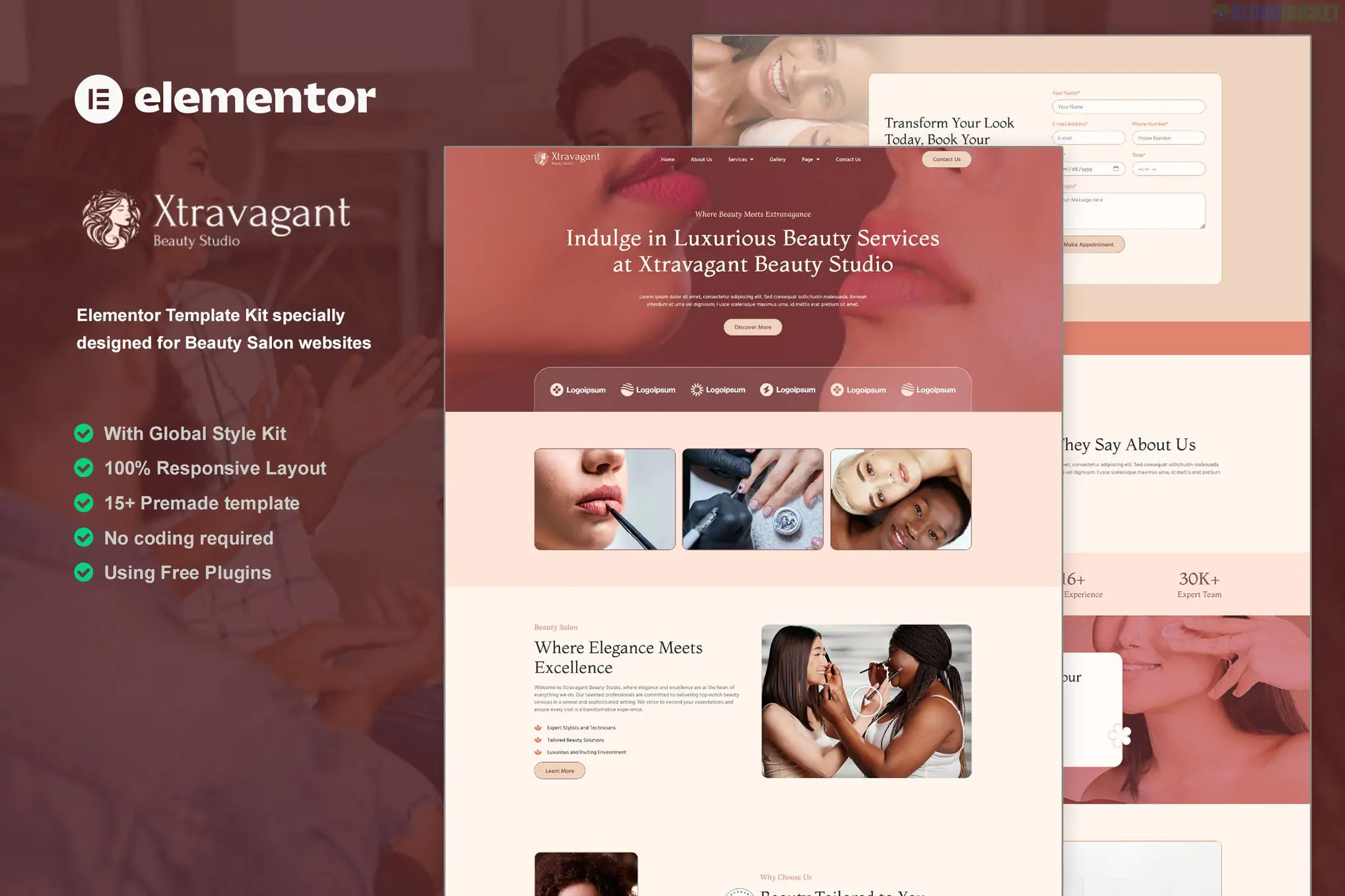Xtravagant - Beauty Salon Elementor Template Kit 1.1.1