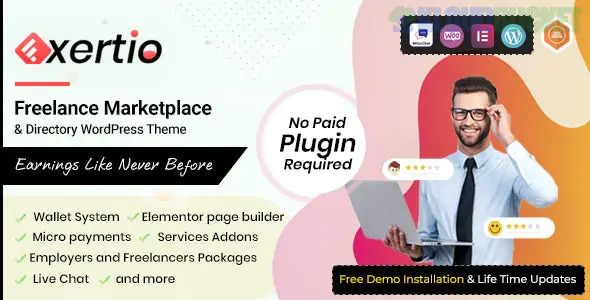 Exertio | Freelance Marketplace WordPress Theme 1.3.2