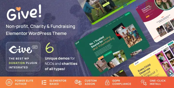 Give - NGO & Charity WordPress Theme 1.0.4