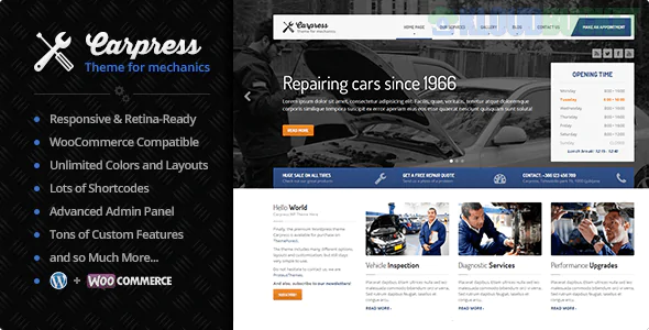 CarPress - WordPress Theme For Mechanic Workshops 1.11.8
