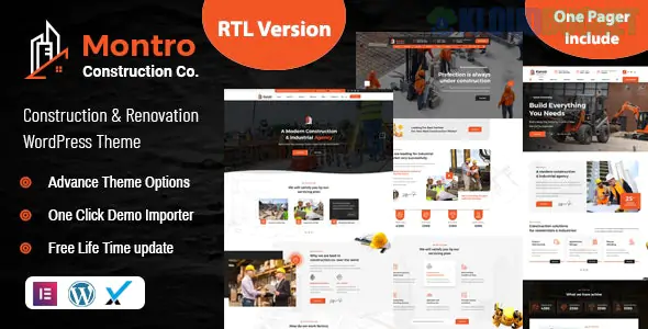 Montro - Construction WordPress Theme RTL Ready 4.2.2
