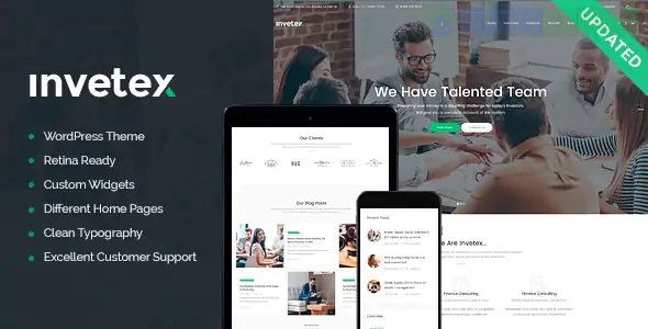 Invetex | Business Consulting & Investments WordPress Theme + RTL 1.7.1