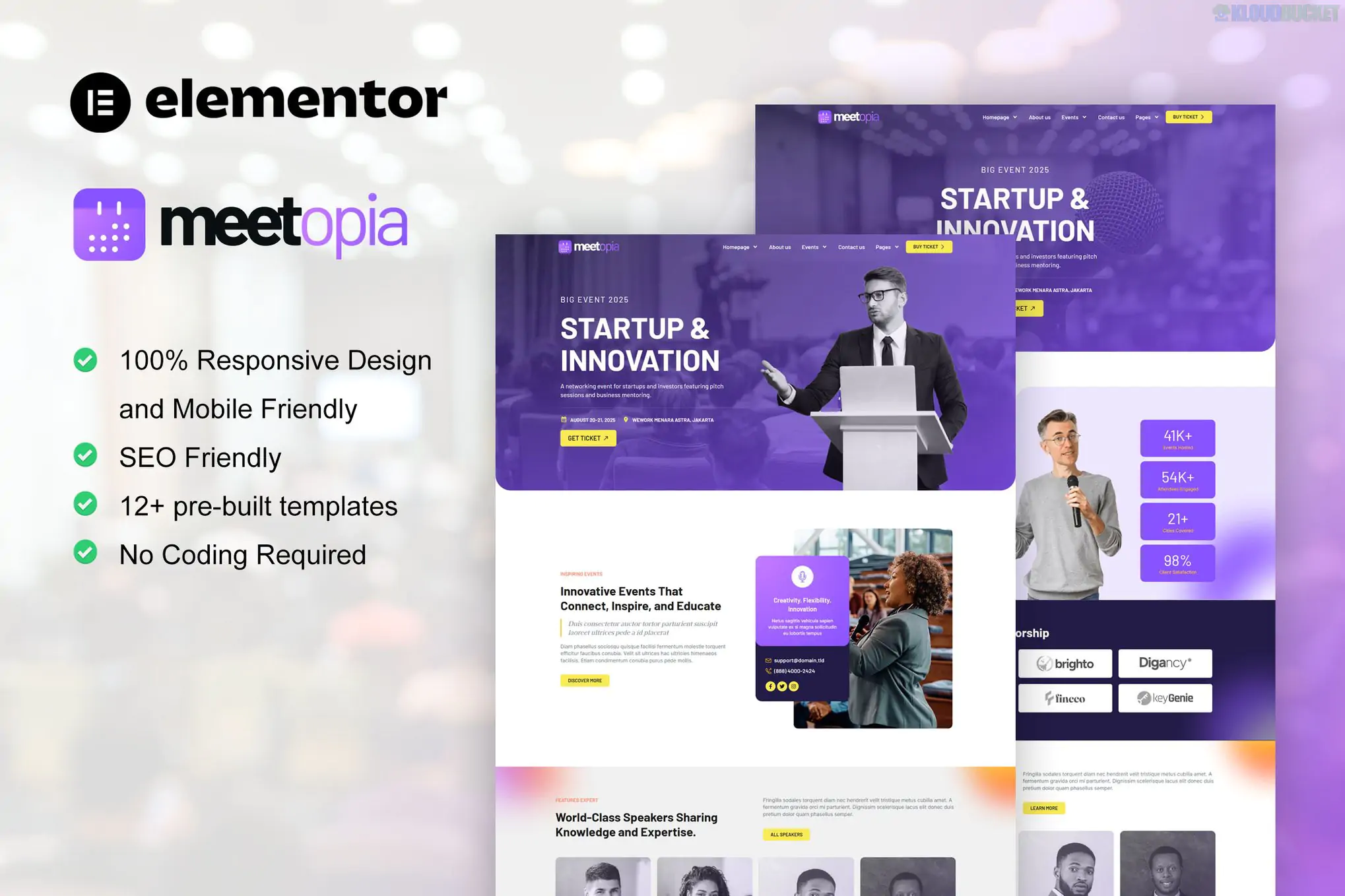 Meetopia - Event & Conference Elementor Pro Template Kit 1.1.1
