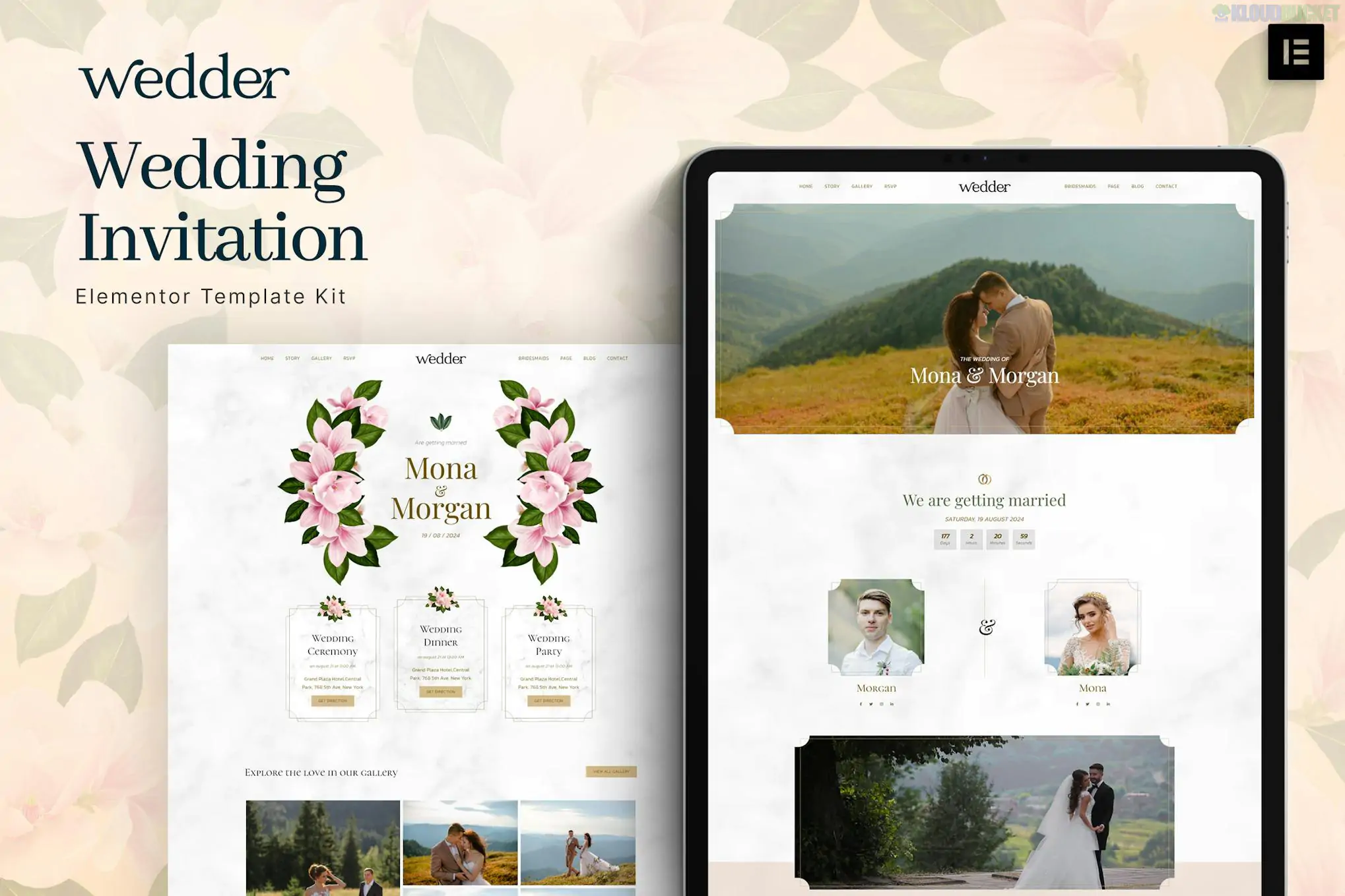 Wedder - Wedding Invitation Elementor Template Kit