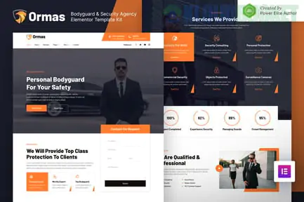 Ormas – Bodyguard & Security Agency Elementor Template Kit 1.1.1