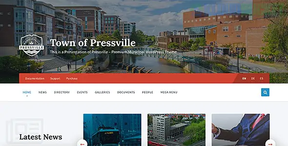 Pressville - Unique WordPress Theme for Municipalities 2.6.7