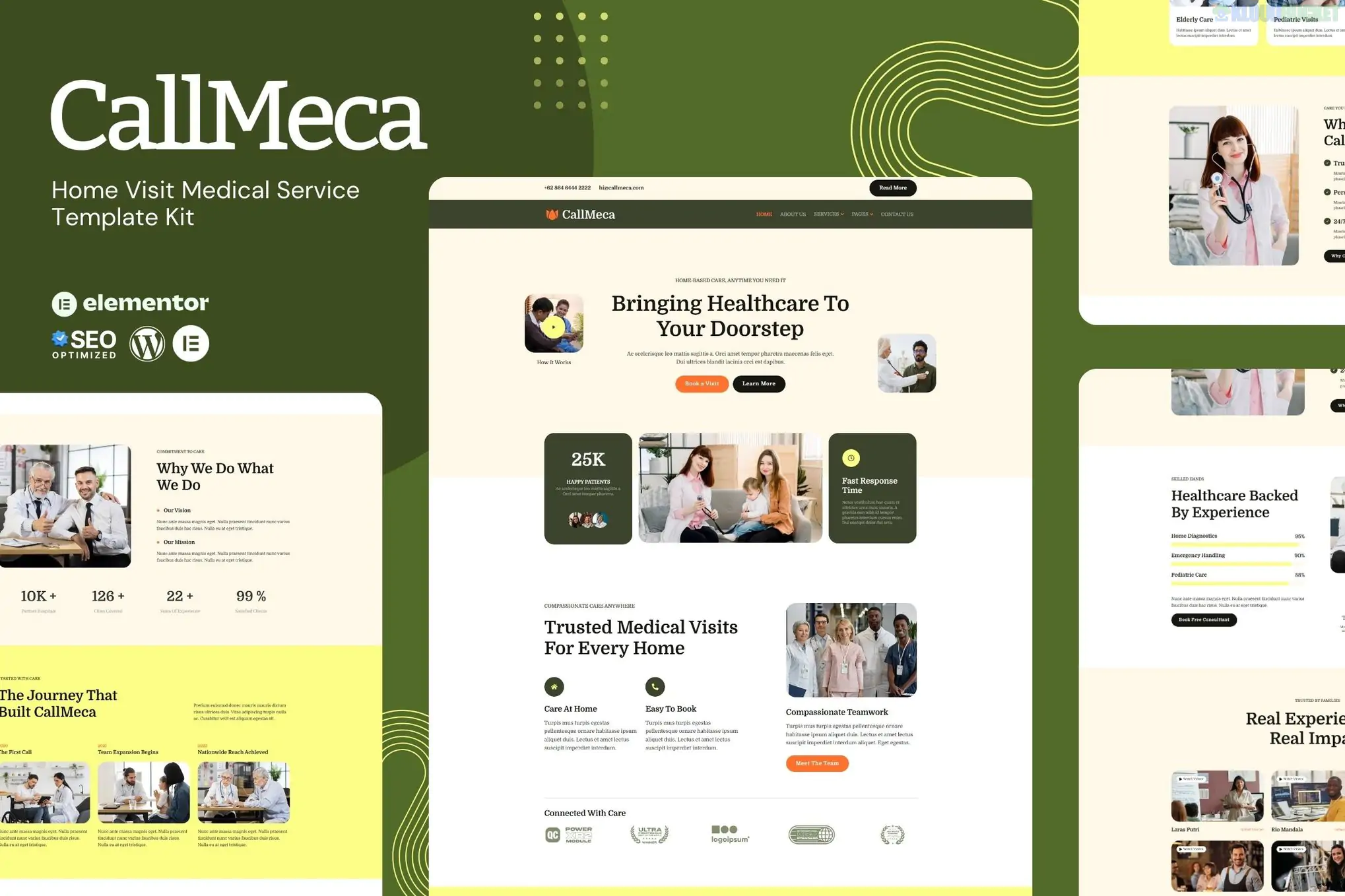 CallMeca - Home Visit Medical Service Elementor Template Kit 1.3
